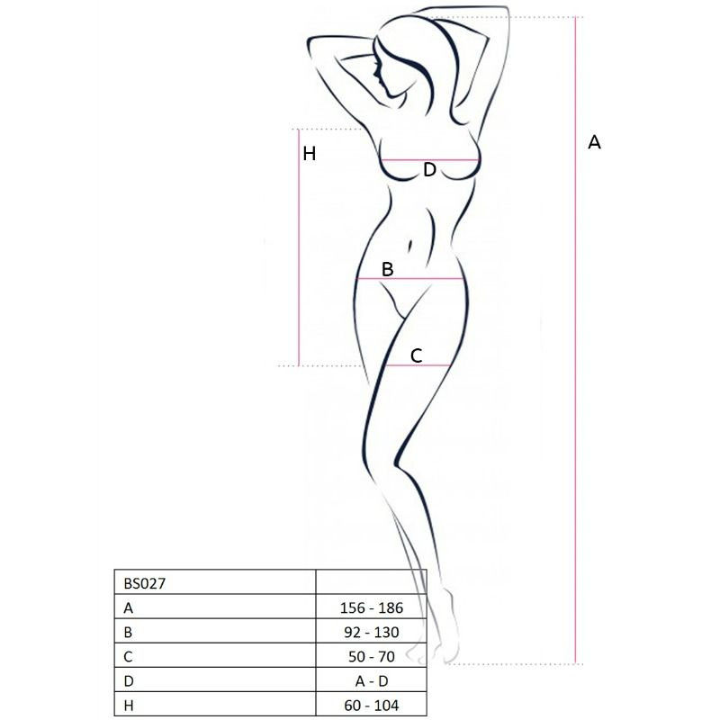 Passion - Femme Bs027 Bodystocking Style Robe Noir Taille Unique - Image 2