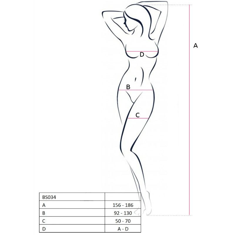 Passion - Femme Bs034 Bodystocking Blanc Taille Unique - Image 2