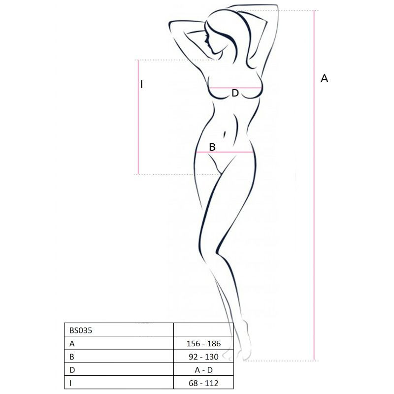 Passion - Femme Bs035 Bodystocking Blanc Taille Unique - Image 2