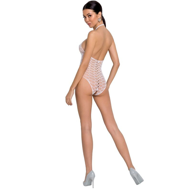 Passion - Femme Bs087 Bodystocking Blanc Taille Unique - Image 2