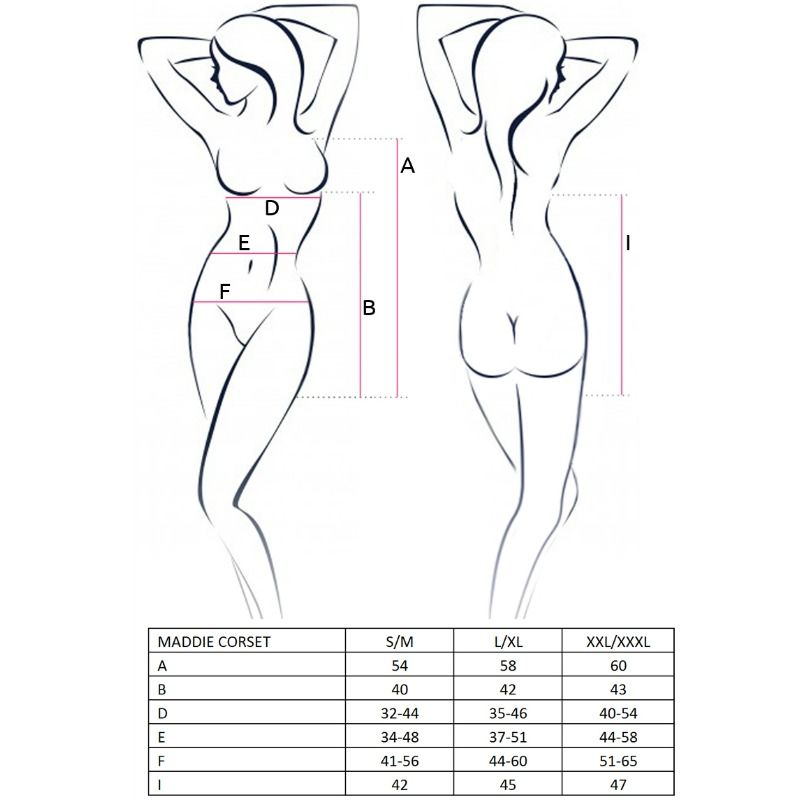 Passion - Femme Maddie Corset Noir Taille L/Xl - Image 2