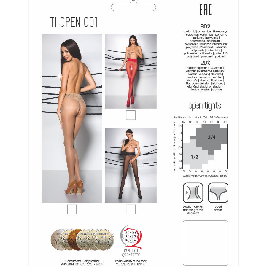 Passion - Tiopen 001 Collant Noir 1/2 20 Den - Image 3