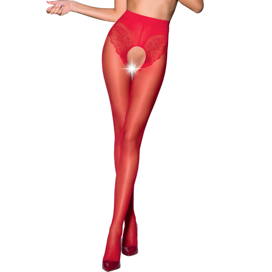 Passion - Tiopen 006 Collant Rouge 1/2 30 Den - Image 2