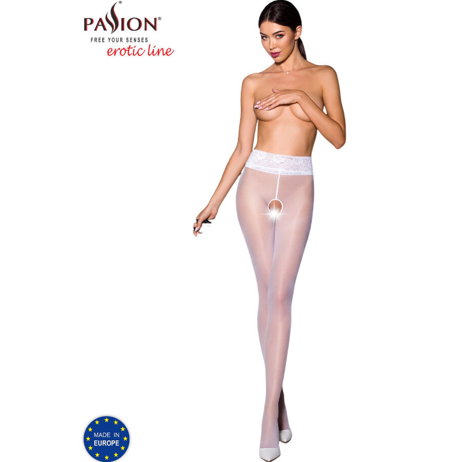 Passion - Tiopen 008 White Tights 1/2 30 Den - Image 4