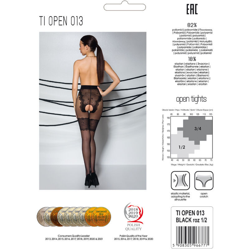 Passion - Tiopen 013 Collant Noir 1/2 20/40 Den - Image 10