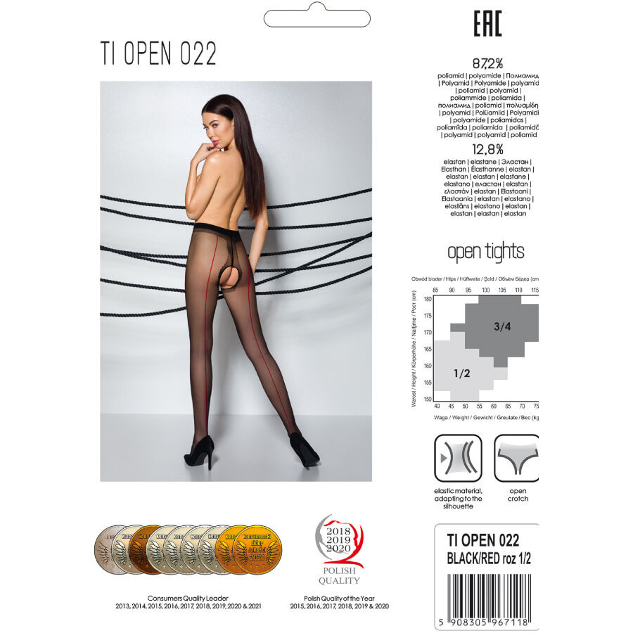 Passion - Tiopen 022 Collant Noir 1/2 20 Den - Image 14