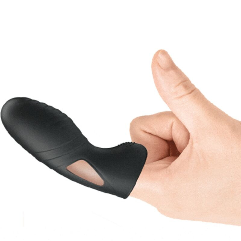 Pretty Love - Alan Vibrateur De Doigts En Silicone Noir - Image 5