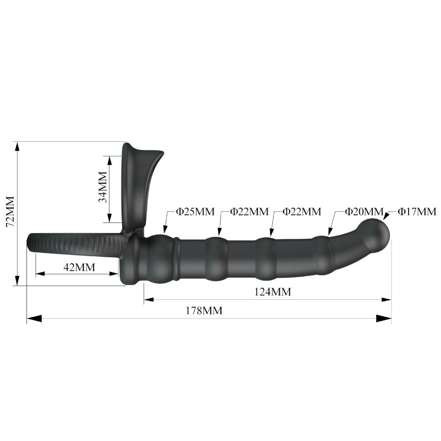 PRETTY LOVE - ANNEAU PÉNIS VIBRANT TATUM AVEC PLUG 10 VIBRATIONS NOIR - Image 5