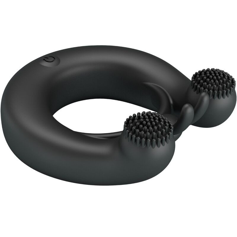 Pretty Love - Anneau Vibrant Dahlia + Stimulateur De Clitoris 12 Vibrations Noir - Image 3