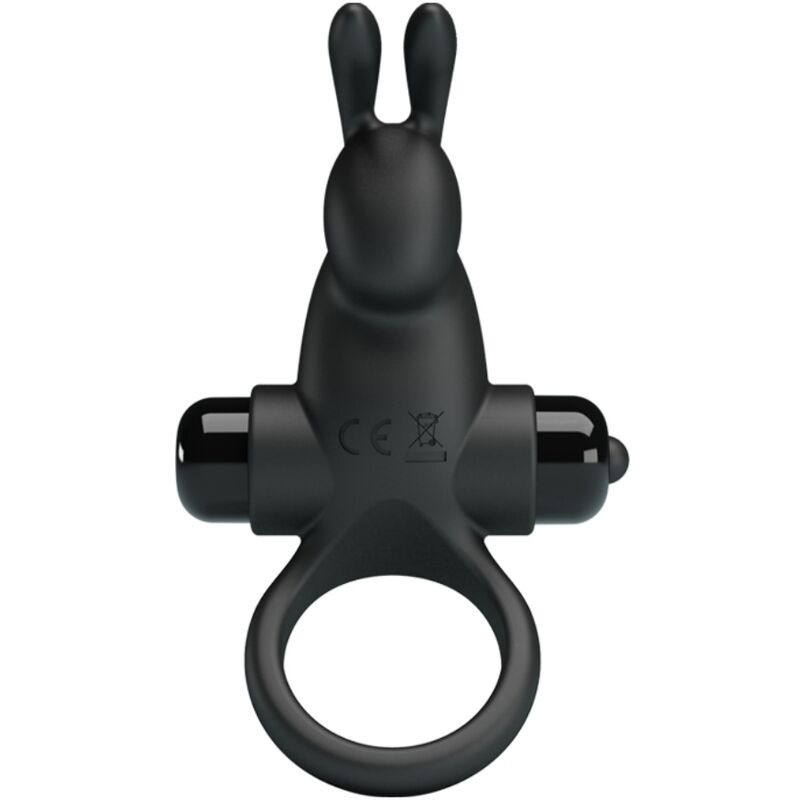 Pretty Love - Anneau Vibrant + Stimulateur De Clitoris Rabbit 10 Vibrations Noir - Image 2