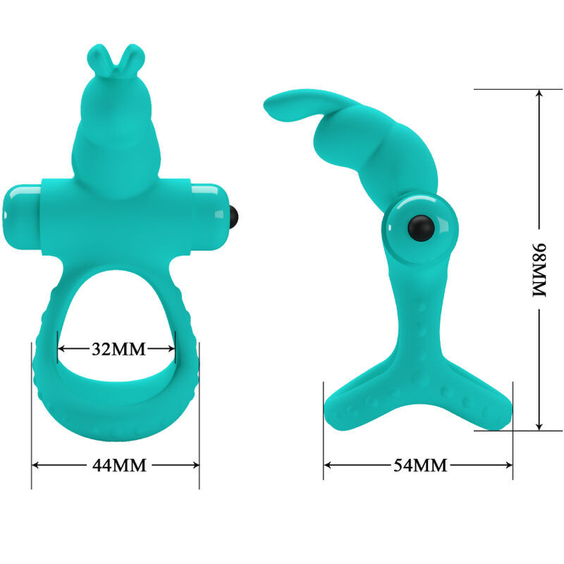Pretty Love - Anneau Vibrateur Lapin Vert Figgy - Image 4