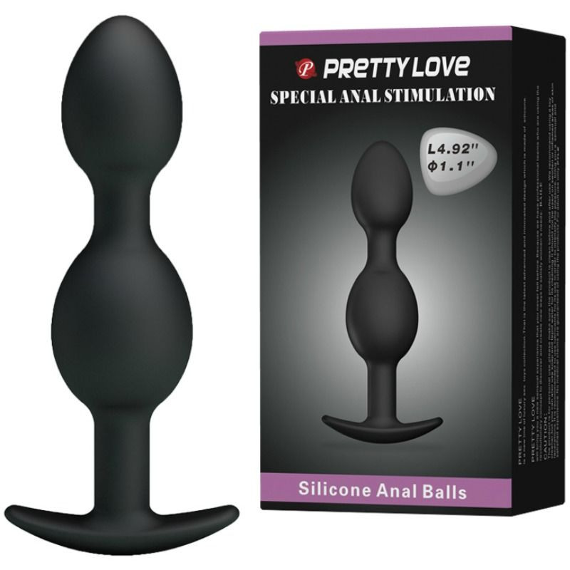 Pretty Love - Balles Anal En Silicone 12.5 Cm Noires - Image 2
