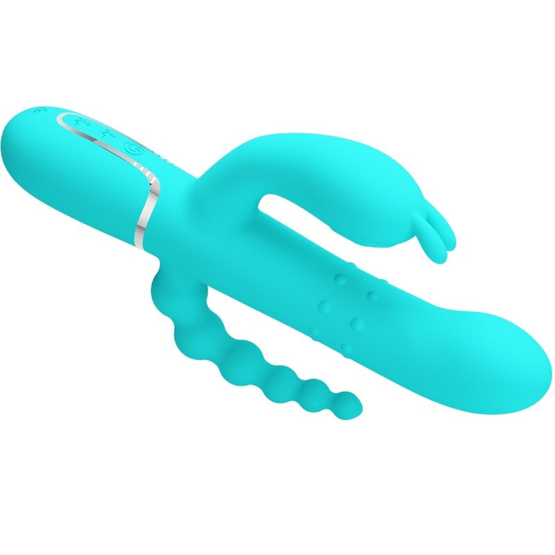 Pretty Love - Cammy 4 En 1 Vibrateur Multifonction Tripple Rabbit Bleu - Image 4