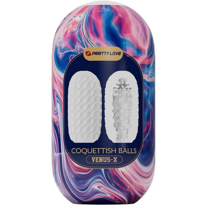 PRETTY LOVE - COQUETTISH BALLS MASTURBATEUR HOMME EN SILICONE BLANC - Image 4