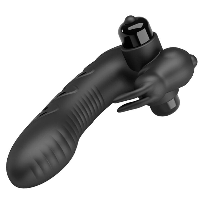 Pretty Love - Couvercle De Doigt Vibrateur Lapin Noir Vance - Image 2