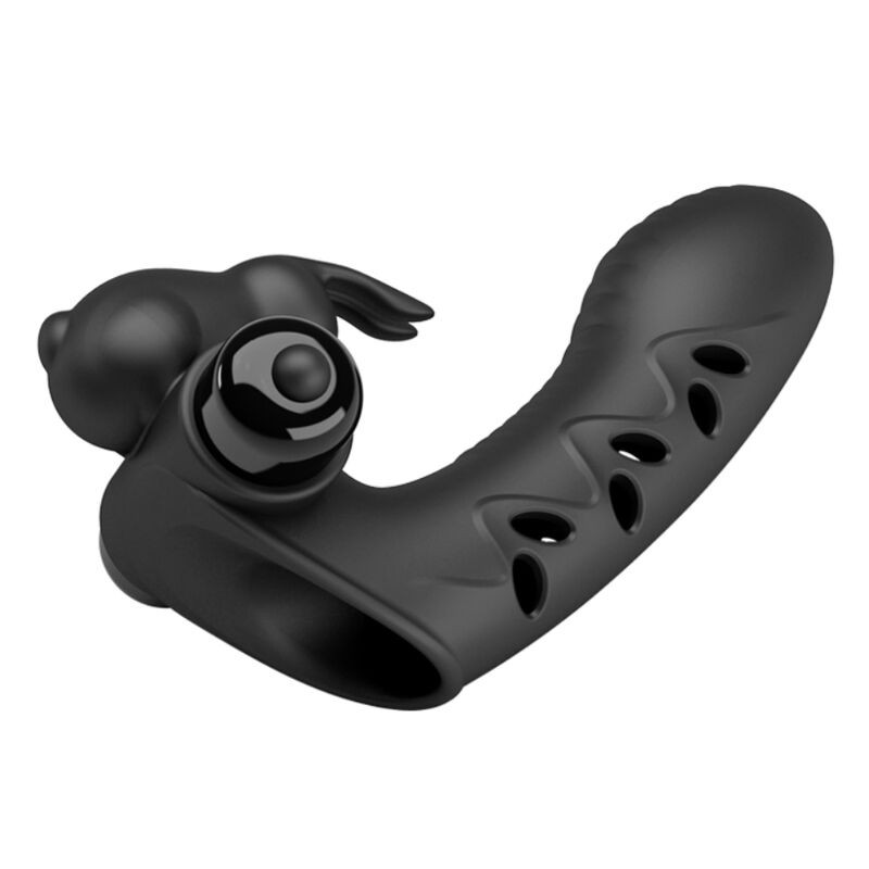 Pretty Love - Couvercle De Doigt Vibrateur Lapin Noir Vance - Image 3