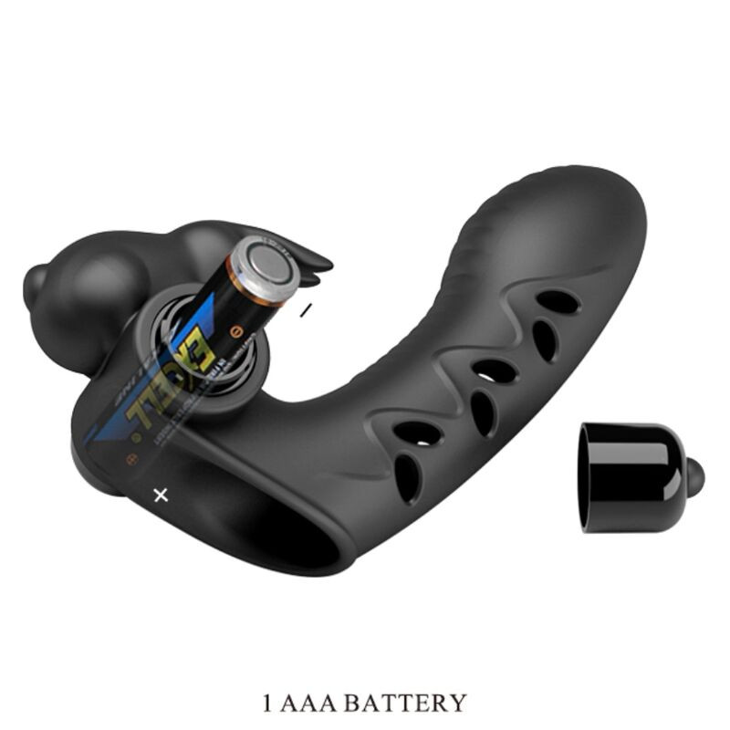 Pretty Love - Couvercle De Doigt Vibrateur Lapin Noir Vance - Image 4