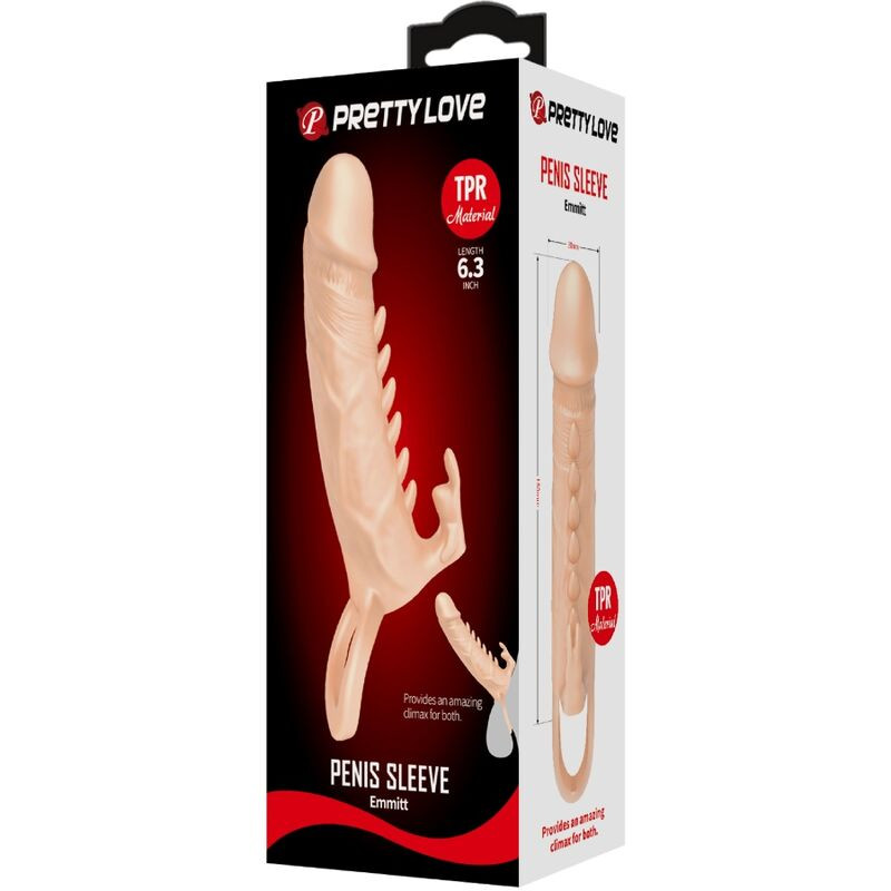 PRETTY LOVE - EMMIT PENIS SLEEVE + CLITORIS STIMULATOR FLESH - Image 5
