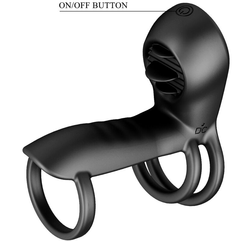 Pretty Love - Jammy Penis Sheath 12 Vibrations With Rechargeable Silicone Tongue - Image 5