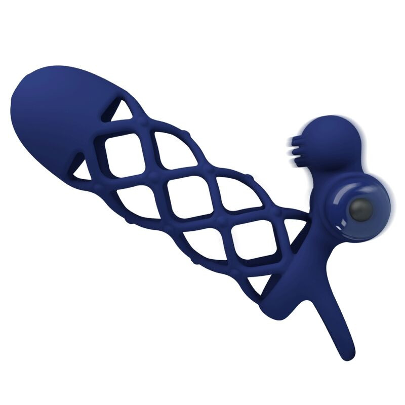 Pretty Love - Giann Anneau Vibrateur Avec Gaine En Silicone Bleu - Image 2