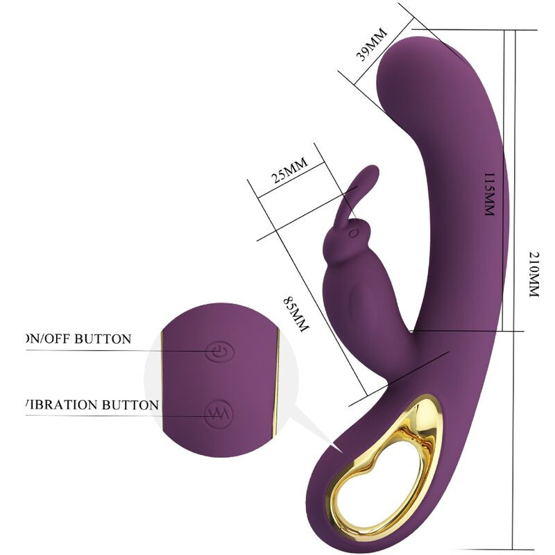Pretty Love - Liam Vibrateur Lapin Et Stimulateur De Point G Violet - Image 3