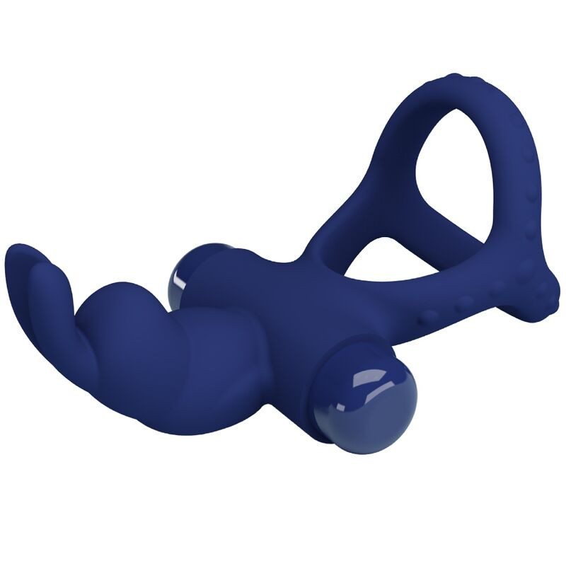 Pretty Love - Luchito Double Vibrating Ring Rabbit Blue - Image 5