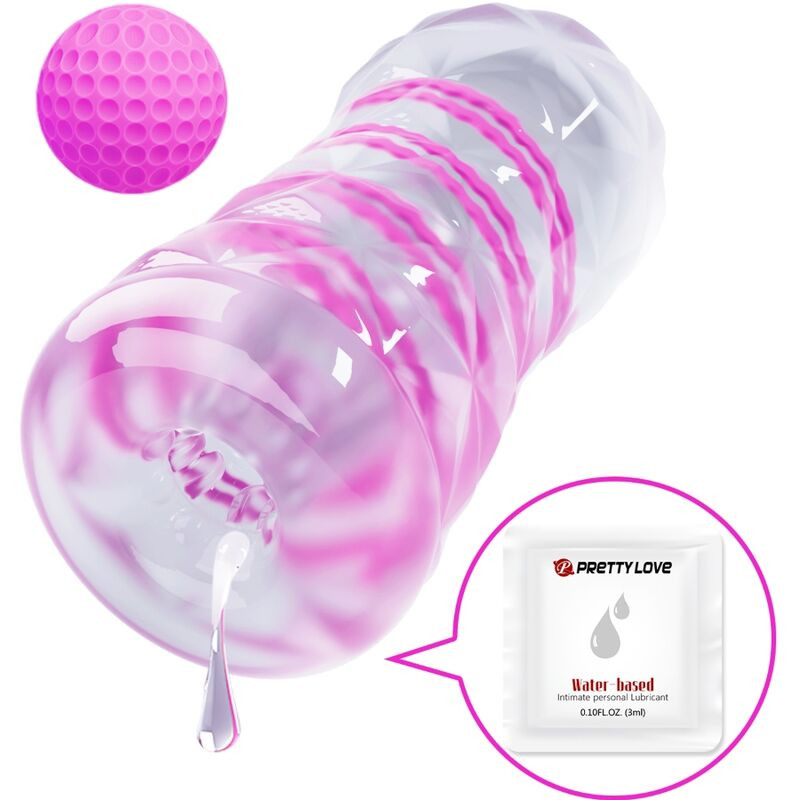 Pretty Love - Masturbateur Masculin Fantasy Avec Spirale Interne Et Balles Transparentes - Image 3