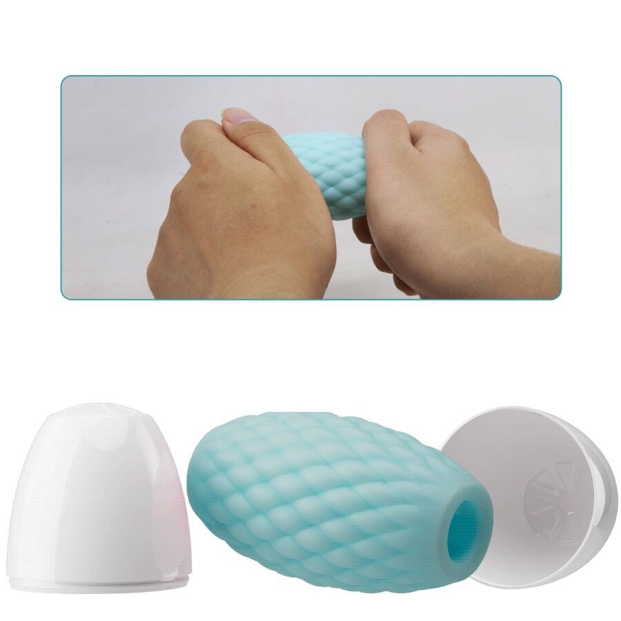 Pretty Love - Masturbateur Pour Homme En Silicone Athena Eros Bleu Ciel - Image 5
