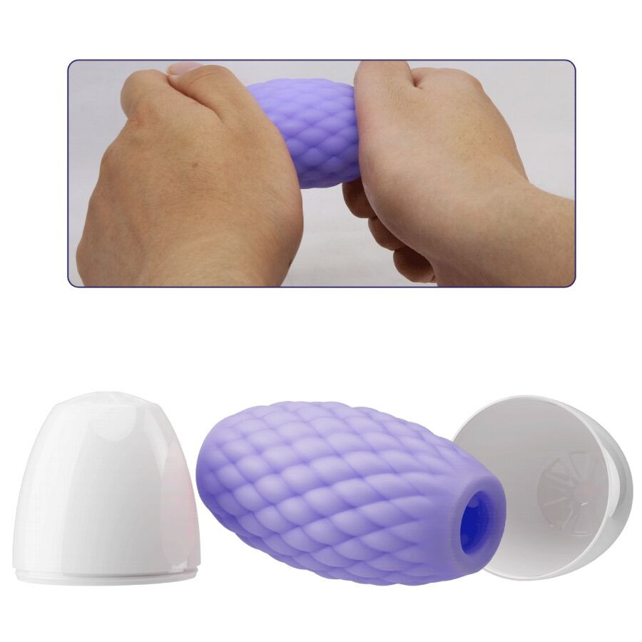 Pretty Love - Masturbateur Pour Homme En Silicone Athena Eros Violet - Image 5