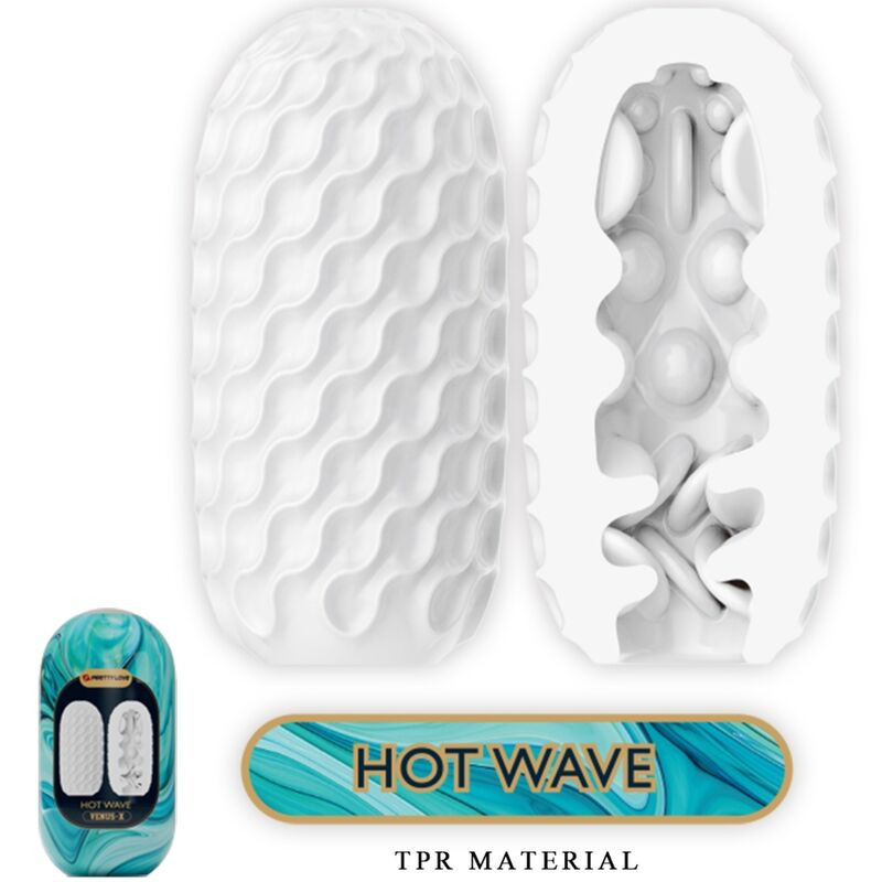 PRETTY LOVE - MASTURBATEUR POUR HOMME EN SILICONE HOT WAVE BLANC - Image 2
