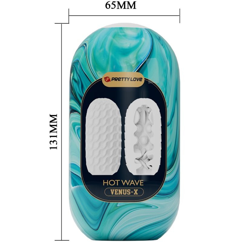 PRETTY LOVE - MASTURBATEUR POUR HOMME EN SILICONE HOT WAVE BLANC - Image 3