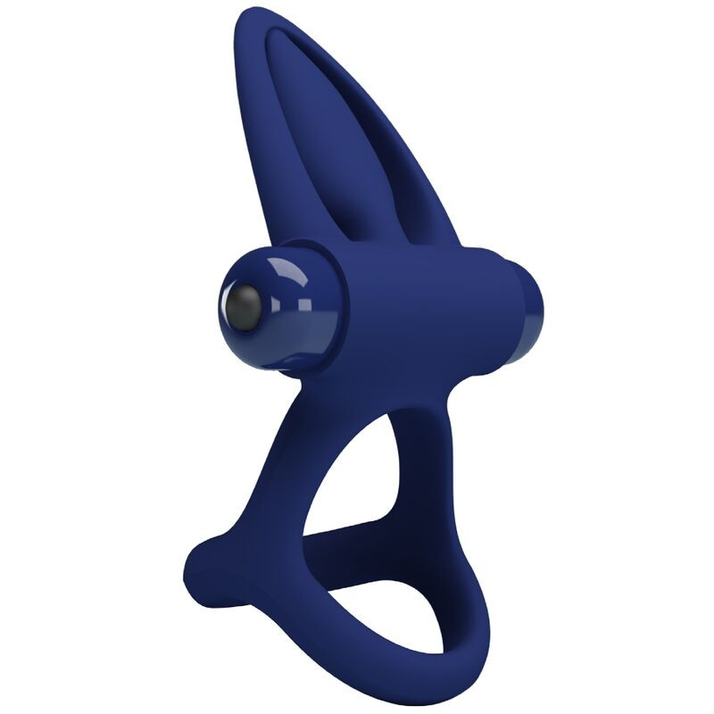 Pretty Love - Mat Double Anneau Avec Vibration & Stimulateur Bleu - Image 3