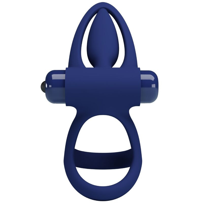 Pretty Love - Mat Double Anneau Avec Vibration & Stimulateur Bleu - Image 4
