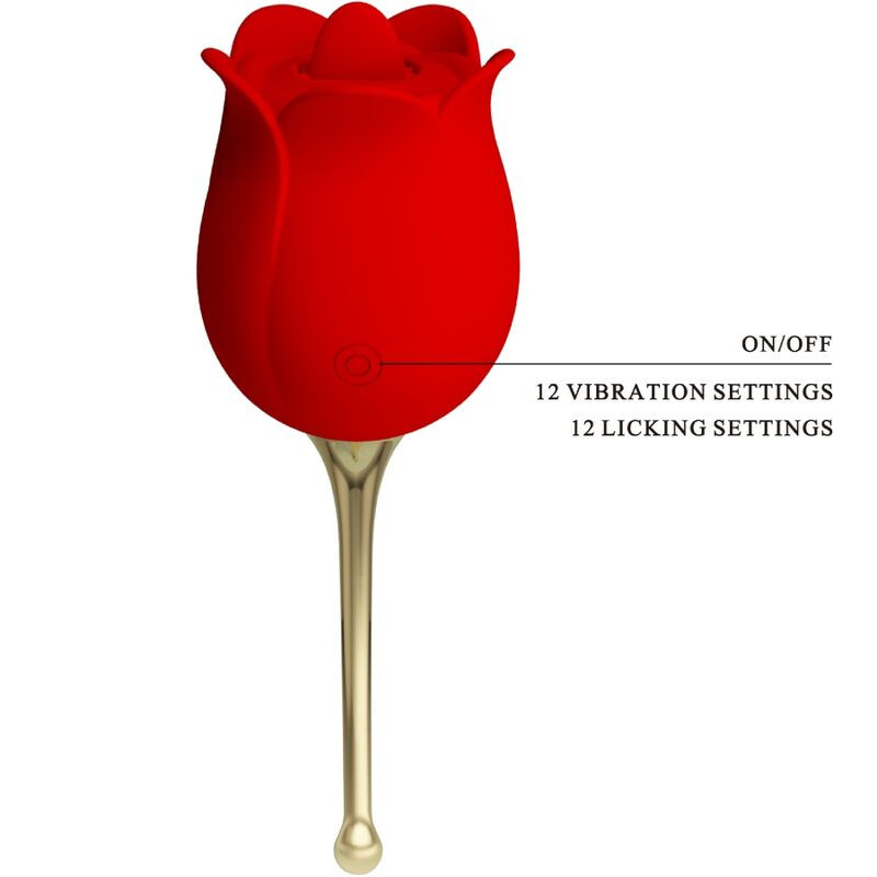 Pretty Love - Rose Lover Stimulateur De Clitoris Rose 12 Vibrations Rouge - Image 3