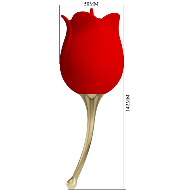 Pretty Love - Rose Lover Stimulateur De Clitoris Rose 12 Vibrations Rouge - Image 4