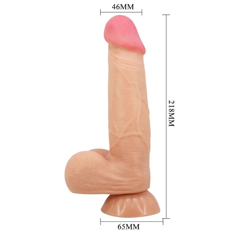 Pretty Love - Sliding Skin Realistische Dildo Met Suction Cup Sliding Skin Afstandsbediening Flesh 21,8 Cm - Image 4
