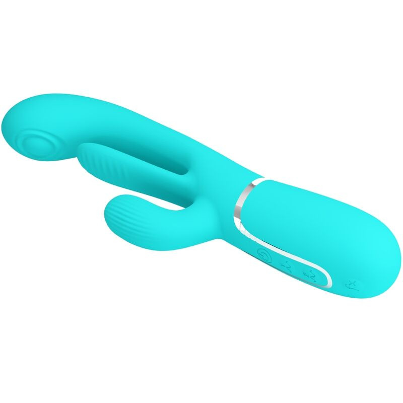 Pretty Love - Shania Triple Rabbit Vibrateur Multifonction 3 En 1 Bleu - Image 3