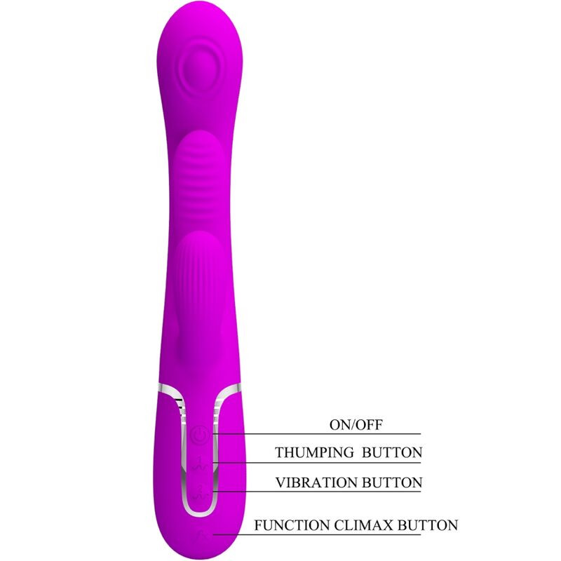 Pretty Love - Shania Triple Rabbit Vibrateur Multifonction Rose - Image 5