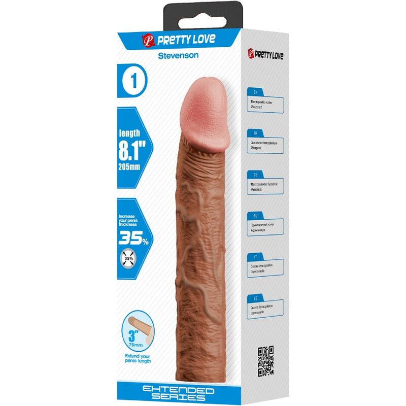 Pretty Love - Stevenson Manchon De Pénis Avec Extension De 7,6 Cm Mulâtre - Image 5