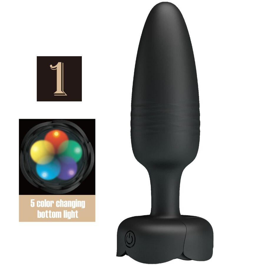 Pretty Love - Tarion Plug Anal Avec Lumière Led Noir 12,5 Cm - Image 4
