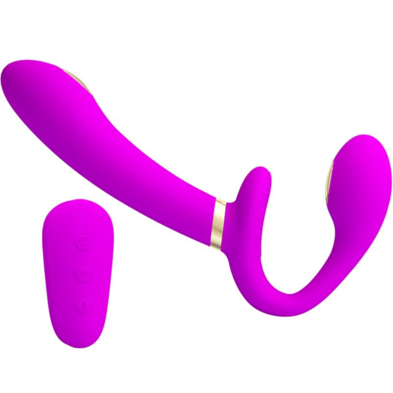 Pretty Love - Thunderbird Double Vibrateur Strap-On Télécommande Violet - Image 2