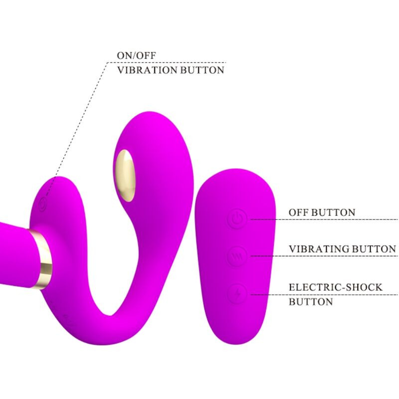 Pretty Love - Thunderbird Double Vibrateur Strap-On Télécommande Violet - Image 5