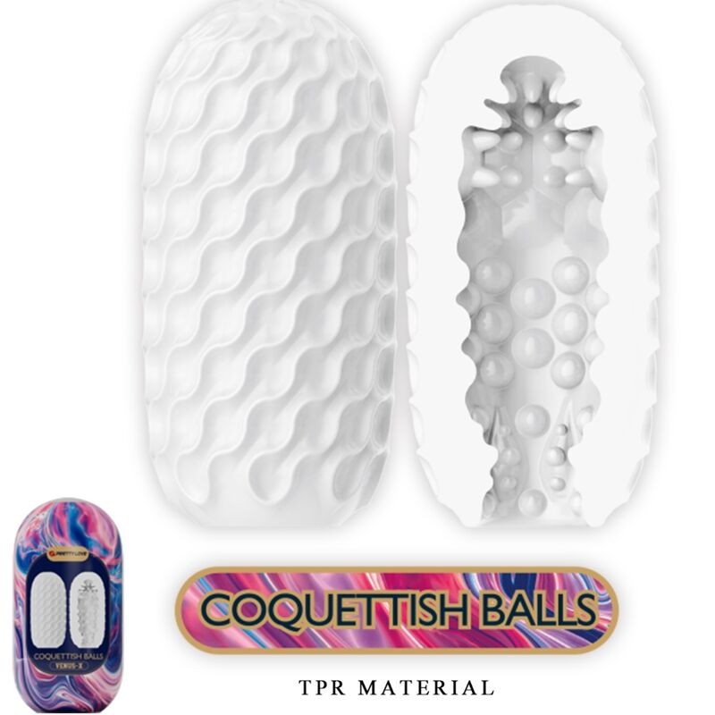 PRETTY LOVE - VENUS X 15 SILICONE MALE MASTURBATORS WHITE - Image 4