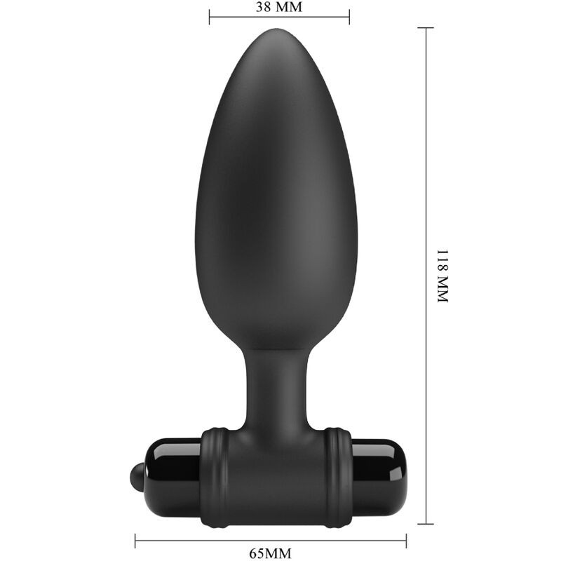 PRETTY LOVE - VIBRA BUTT PLUG 2 ANAL PLUG 10 VIBRATIONS BLACK - Image 3