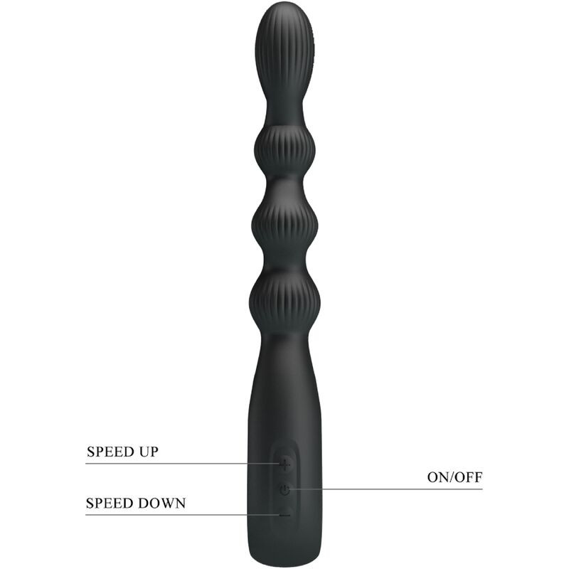 Pretty Love - Vibrateur Anal Federer 12 Vibrations Noir - Image 5