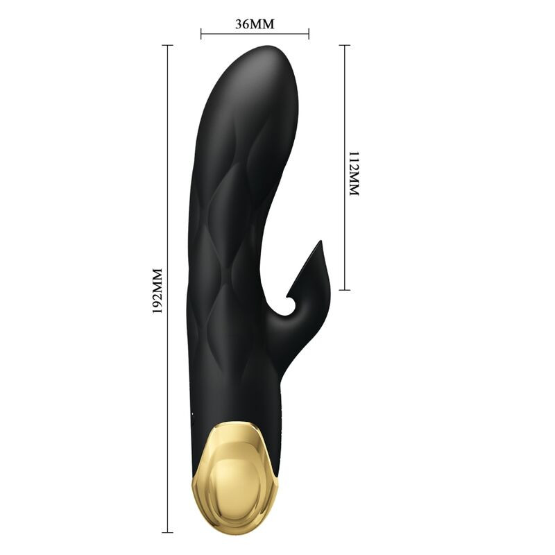 PRETTY LOVE - BLACK RECHARGEABLE GOLD PLATED LUXURY VIBRATOR - Image 4