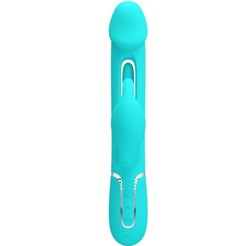 Pretty Love - Vibrateur Dejon Rabbit 3 En 1 Multifonction Vert Aqua - Image 2