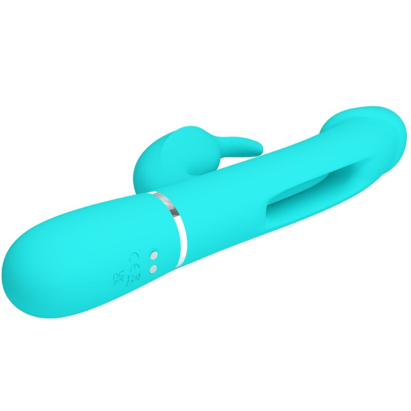 Pretty Love - Vibrateur Dejon Rabbit 3 En 1 Multifonction Vert Aqua - Image 4