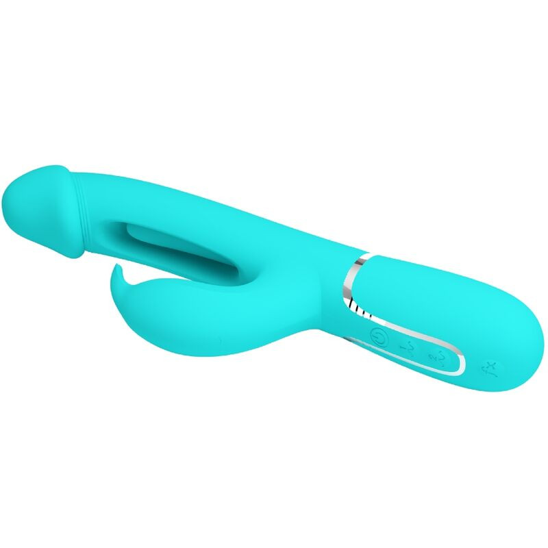 Pretty Love - Vibrateur Dejon Rabbit 3 En 1 Multifonction Vert Aqua - Image 5
