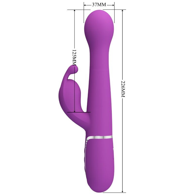 Pretty Love - Vibrateur Lapin Multifonction 3 En 1 Dejon Violet - Image 5